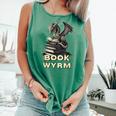 Bookwyrm Dragon Fantasy Bookish Fairytale Book Lover Comfort Colors Tank Top Violet