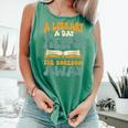 Borrow Books A Library A Day Keeps The Boredom Away Reading Comfort Colors Tank Top Violet