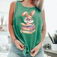 Bunny Rabbit Reading Books Rabbit Books Bunny Reader Comfort Colors Tank Top Violet