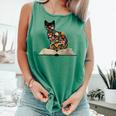 Cat Book Flowers Comfort Colors Tank Top Violet Cat Book Flowers Comfort Colors Tank Top Violet