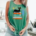 Cat And Books Retro Midcentury Mid Century Aesthetic Comfort Colors Tank Top Violet Cat And Books Retro Midcentury Mid Century Aesthetic Comfort Colors Tank Top Violet