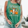 Cat Fall In Love With Reading Book Lover Autumn Comfort Colors Tank Top Violet