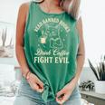 Cat Read Banned Books Drink Coffee Fight Evil Comfort Colors Tank Top Violet Cat Read Banned Books Drink Coffee Fight Evil Comfort Colors Tank Top Violet