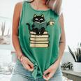 Cat Reading Book Comfort Colors Tank Top Violet Cat Reading Book Comfort Colors Tank Top Violet