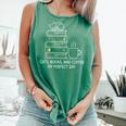 Cats Books And Coffee My Perfect Day Comfort Colors Tank Top Violet