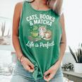 Cats Books And Matcha Life Is Perfect Green Tea Matcha Comfort Colors Tank Top Violet