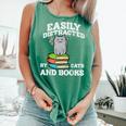 Cats And Books Read Reading Librarian Book Across America Comfort Colors Tank Top Violet