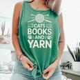 Cats Books And Yarn Crocheter Crocheting Comfort Colors Tank Top Violet Cats Books And Yarn Crocheter Crocheting Comfort Colors Tank Top Violet