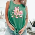 Caution Slippery When Reading Book Reader Comfort Colors Tank Top Violet