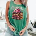 Chapter 67 Floral Book Stack Comfort Colors Tank Top Violet