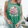 I Closed My Book To Be Here Reading Bookworm Women Girls Comfort Colors Tank Top Violet