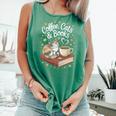 Coffee Cats & Books Cute Cat Book Lover Reading Comfort Colors Tank Top Violet Coffee Cats & Books Cute Cat Book Lover Reading Comfort Colors Tank Top Violet