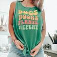 Colorful Dogs Books Plants Repeat Comfort Colors Tank Top Violet