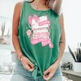 Coquette Reading Book Lover Pink Bow Bookish Mom & Daughter Comfort Colors Tank Top Violet