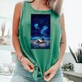 Cosmic Botanical Book Lover Reading Comfort Colors Tank Top Violet