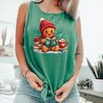 Cozy Gingerbread Christmas Reading Book Xmas Snowflakes Fall Comfort Colors Tank Top Violet Cozy Gingerbread Christmas Reading Book Xmas Snowflakes Fall Comfort Colors Tank Top Violet