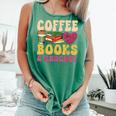 Crochet Coffee Reading Books Crocheter Crocheting Comfort Colors Tank Top Violet
