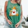 Cute Beanie Ghost Bookworm Cozy Book Reading Halloween Comfort Colors Tank Top Violet