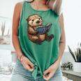 Cute Book Sea Otter Comfort Colors Tank Top Violet Cute Book Sea Otter Comfort Colors Tank Top Violet