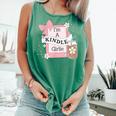 Cute Bookish Kindle Girlie Nerdy Read Book Lover Girl Women Comfort Colors Tank Top Violet