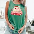 Cute Books And Coffee Crochet Valentines Day Tee For Couples Comfort Colors Tank Top Violet