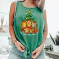 Cute Cats Reading Books Christmas Tree Comfort Colors Tank Top Violet Cute Cats Reading Books Christmas Tree Comfort Colors Tank Top Violet