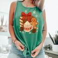 Cute Christmas Books Gingerbread Xmas Book Lover Teacher Comfort Colors Tank Top Violet