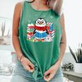 Cute Christmas A Penguin Reading Book Snowflake Hot Teacher Comfort Colors Tank Top Violet