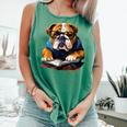 Cute Dog English Bulldog Reading Book Comfort Colors Tank Top Violet Cute Dog English Bulldog Reading Book Comfort Colors Tank Top Violet