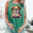 Cute Dog Puppy English Bulldog Reading Book Comfort Colors Tank Top Violet Cute Dog Puppy English Bulldog Reading Book Comfort Colors Tank Top Violet