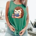 Cute Hedgehog Book Lover Readers Animal Reading Comfort Colors Tank Top Violet