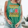 Cute Librarian Library Book Lover Keeper Of Endless Stories Comfort Colors Tank Top Violet