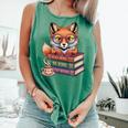 Cute Nerdy Fox Read Books Be Kind Stay Weird Book Club Premium Tri-Blend Comfort Colors Tank Top Violet