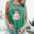 Cute Reading Bunny With Glasses Books Reader Book Bookworm Comfort Colors Tank Top Violet