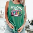 Cute Reading With My Gnomies Gnome Book Bookworm Lover Comfort Colors Tank Top Violet