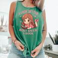 Cute Reading Outfit Book Lover Tee For Women Who Read Comfort Colors Tank Top Violet