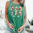 Cute Snowman Reading Books Christmas Winter Book Lover Comfort Colors Tank Top Violet