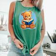 Cute Teddy Bear Reading Book Fun Comfort Colors Tank Top Violet Cute Teddy Bear Reading Book Fun Comfort Colors Tank Top Violet