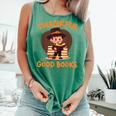 Cute Thanksgiving Teacher Librarian Thankful Reading Books Comfort Colors Tank Top Violet