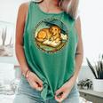 Dog Reading Book Rain Cozy Umbrella Cute Art Men Comfort Colors Tank Top Violet