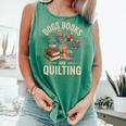 Dogs Books And Quilting Comfort Colors Tank Top Violet Dogs Books And Quilting Comfort Colors Tank Top Violet