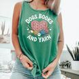 Dogs Books And Yarn Crocheting Comfort Colors Tank Top Violet Dogs Books And Yarn Crocheting Comfort Colors Tank Top Violet