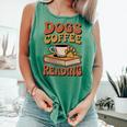 Dogs Coffee Reading Book Lover Comfort Colors Tank Top Violet