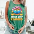 Donut Stop Reading Cute Book Reader Bookworm Donut Day Comfort Colors Tank Top Violet
