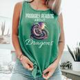 Dragon Fantasy Book Lover And Apparel Probably Reading About Dragons Comfort Colors Tank Top Violet