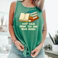 Drink Tea And Read Books Reading Bookworm Literature Comfort Colors Tank Top Violet