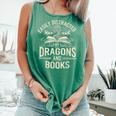 Easily Distracted By Books & Dragons Bookworm Reading Comfort Colors Tank Top Violet Easily Distracted By Books & Dragons Bookworm Reading Comfort Colors Tank Top Violet