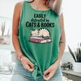 Easily Distracted By Cats And Books Cute Book Lover Comfort Colors Tank Top Violet Easily Distracted By Cats And Books Cute Book Lover Comfort Colors Tank Top Violet