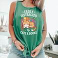 Easily Distracted By Cats And Books Cute Cat Sleeping Girls Comfort Colors Tank Top Violet Easily Distracted By Cats And Books Cute Cat Sleeping Girls Comfort Colors Tank Top Violet