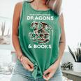 Easily Distracted By Dragons Books Bookworm Women Men Kids Comfort Colors Tank Top Violet